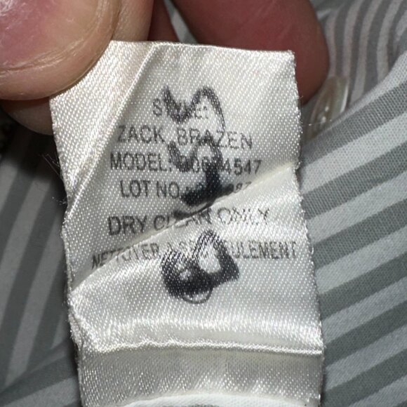 Theory Cotton Blend Long Sleeve Striped Button Up Shirt Size Medium - Picture 7 of 7